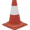 Cone signalisation viso polypropylene reflechissant entrepots usines parkings hauteur 30cm coloris orange/blanc