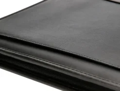 Conférencier a4 calculatrice plastique fermeture éclair pochette téléphone portable 4 anneaux 40mm 35,5x26x1cm noir