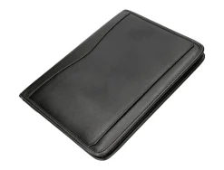 Conférencier a4 calculatrice plastique fermeture éclair pochette téléphone portable 4 anneaux 40mm 35,5x26x1cm noir