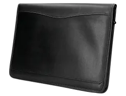 Conférencier a4 calculatrice plastique fermeture éclair pochette téléphone portable 4 anneaux 40mm 35,5x26x1cm noir
