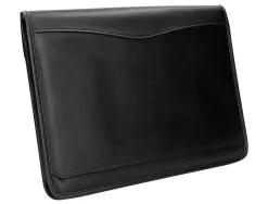 Conférencier a4 calculatrice plastique fermeture éclair pochette téléphone portable 4 anneaux 40mm 35,5x26x1cm noir