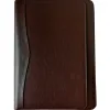 Conférencier a4 calculatrice plastique fermeture éclair pochette téléphone portable 4 anneaux 40mm 35,5x26x1cm marron