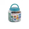Connexion miniland polyedres en 3 dimensions emboitables coloris et 7 formes assortis le seau de 84 pieces