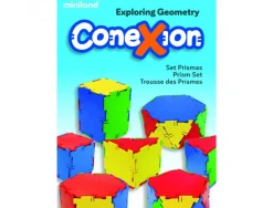 Connexion miniland polyedres en 3 dimensions emboitables coloris et 7 formes assortis le seau de 84 pieces