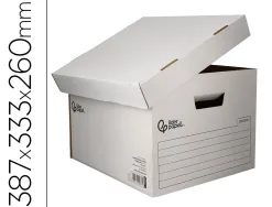 Container a archives liderpapel carton montage automatique pour 3 boites format a4+ / 4 classeurs a-z 387x333x260mm