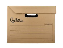 Container a archives liderpapel carton montage manuel p our 3 boites format a4+ / 3 classeurs a-z 387x333x260mm