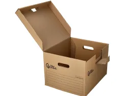 Container a archives liderpapel carton montage manuel p our 3 boites format a4+ / 3 classeurs a-z 387x333x260mm