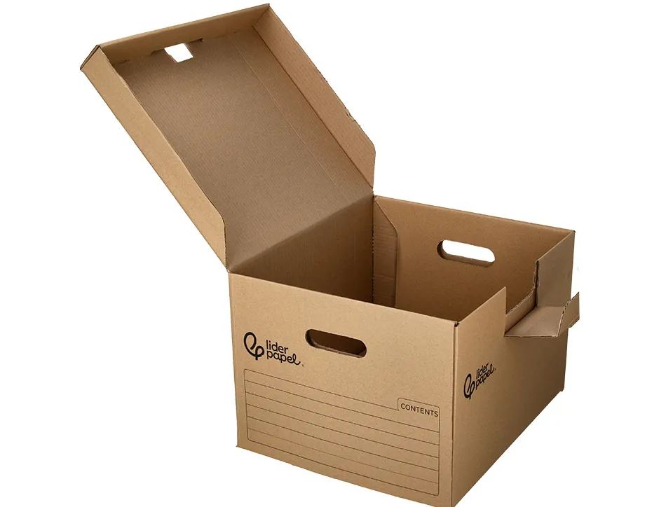 Container a archives liderpapel carton montage manuel p our 3 boites format a4+ / 3 classeurs a-z 387x333x260mm