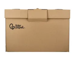 Container a archives liderpapel carton montage manuel p our 3 boites format a4+ / 3 classeurs a-z 387x333x260mm