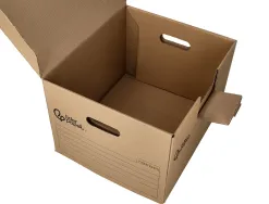 Container a archives liderpapel carton montage manuel p our 3 boites format a4+ / 3 classeurs a-z 387x333x260mm