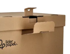 Container a archives liderpapel carton montage manuel p our 3 boites format a4+ / 3 classeurs a-z 387x333x260mm
