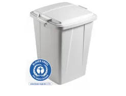 Conteneur a dechets durable durabin eco carre capacite 90l coloris gris