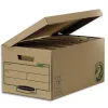 Conteneur bankers box earth series carton recyclé kraft brun montage manuel