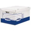 Conteneur bankers box heavy duty maxi carton blanc bleu montage manuel