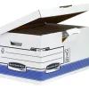 Conteneur fellowes flip top maxi 6 carton ondulé capacité 4/6 boîtes archives dos 80/120mm ouverture dessus