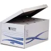 Conteneurs bankers box basique carton montage manuel ouverture dessus lot 5 unites