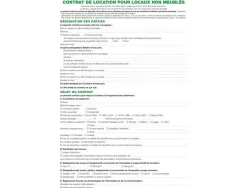 Contrat location locaux exacompta vacants non meublés dossier complet