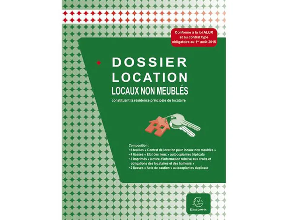 Contrat location locaux exacompta vacants non meublés dossier complet