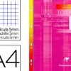 Copie double clairefontaine a4 210x297mm papier vélin velouté 100p 90g 5x5mm perforées étui verni
