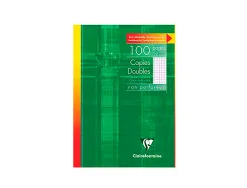 Copie double clairefontaine a4 210x297mm papier vélin velouté 100p 90g 5x5mm non perforées étui verni