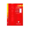 Copie double clairefontaine a4 210x297mm papier vélin velouté 200p 90g 5x5mm perforées étui verni