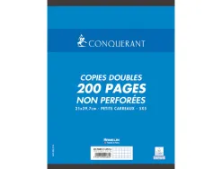 Copie double conquérant sept a4 210x297mm 200p 70g 5x5mm non perforées