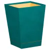 Corbeille papiers rhodiarama simil cuir paon velout 15 l 27x27x32 cm
