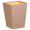 Corbeille papiers rhodiarama simil cuir taupe velout 15l 27x27x32 cm