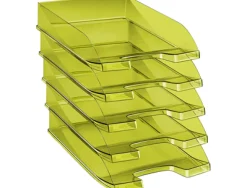 Corbeille à courrier cep first tonic polypropylène antichoc préhension facile 350x255x65mm coloris vert