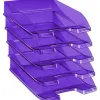 Corbeille à courrier cep first tonic polypropylène antichoc préhension facile 350x255x65mm coloris violet