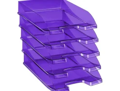 Corbeille à courrier cep first tonic polypropylène antichoc préhension facile 350x255x65mm coloris violet