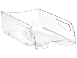 Corbeille à courrier cep happy polystyrène antichoc a4 superposable verticale/escalier 348x257x66mm coloris cristal