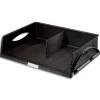 Corbeille à courrier maxi leitz jumbo plastique intercalaire central amovible a3/a4 490x125x385mm coloris noir