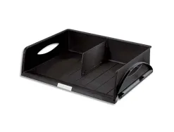Corbeille à courrier maxi leitz jumbo plastique intercalaire central amovible a3/a4 490x125x385mm coloris noir