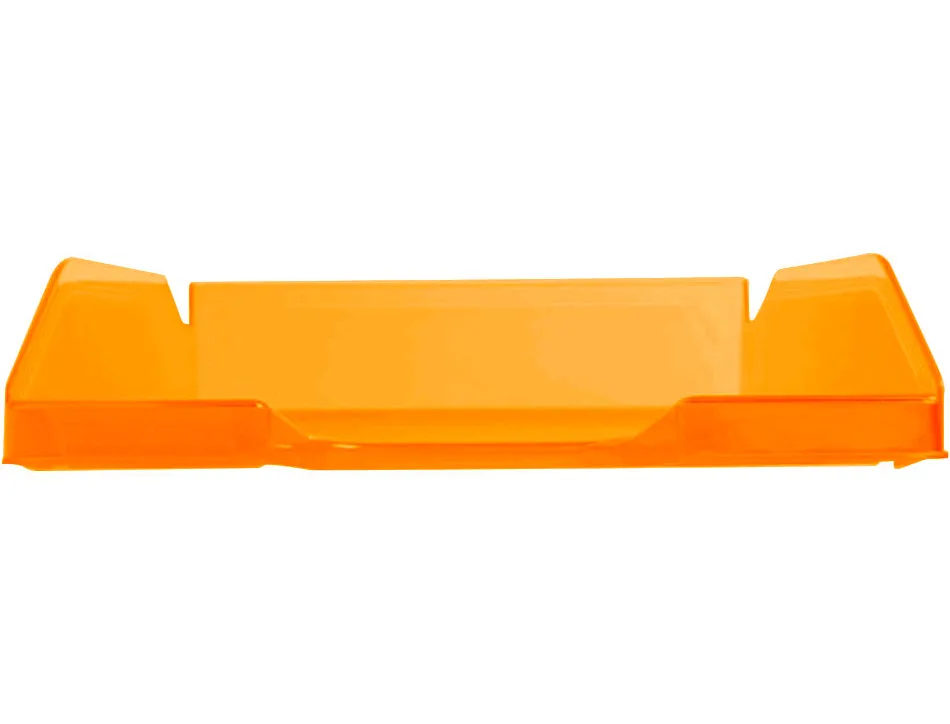 Corbeille à courrier q-connectpolypropylène documents a4+ 240x320mm empilable 350x255x65mm coloris orange transparent