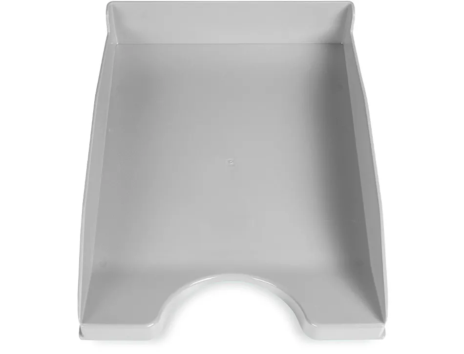 Corbeille à courrier q-connectpolypropylène documents a4+ 240x320mm empilable 350x255x65mm coloris gris opaque