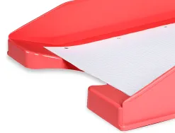 Corbeille à courrier q-connectpolypropylène documents a4+ 240x320mm empilable 350x255x65mm coloris rouge opaque