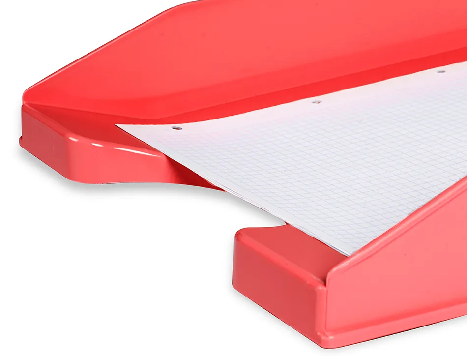 Corbeille à courrier q-connectpolypropylène documents a4+ 240x320mm empilable 350x255x65mm coloris rouge opaque