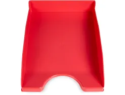 Corbeille à courrier q-connectpolypropylène documents a4+ 240x320mm empilable 350x255x65mm coloris rouge opaque