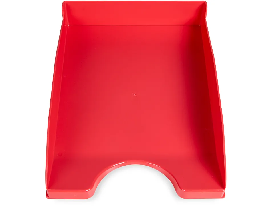 Corbeille à courrier q-connectpolypropylène documents a4+ 240x320mm empilable 350x255x65mm coloris rouge opaque