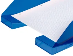 Corbeille à courrier q-connectpolypropylène documents a4+ 240x320mm empilable 350x255x65mm coloris bleu transparent