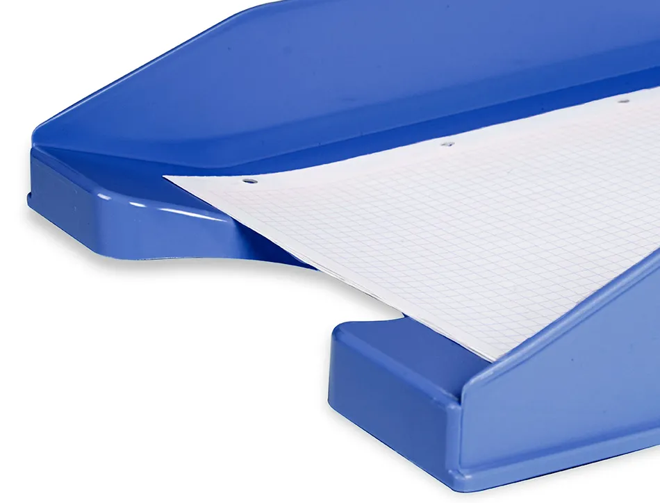 Corbeille à courrier q-connectpolypropylène documents a4+ 245x320mm empilable 350x255x65mm coloris bleu opaque