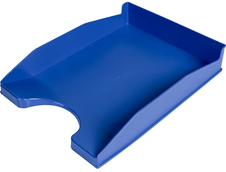 Corbeille à courrier q-connectpolypropylène documents a4+ 245x320mm empilable 350x255x65mm coloris bleu opaque