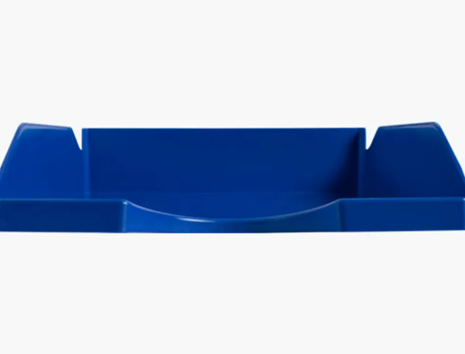 Corbeille à courrier q-connectpolypropylène documents a4+ 245x320mm empilable 350x255x65mm coloris bleu opaque