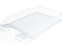 Corbeille à courrier q-connectpolypropylène documents a4+ 240x320mm empilable 350x255x65mm coloris cristal