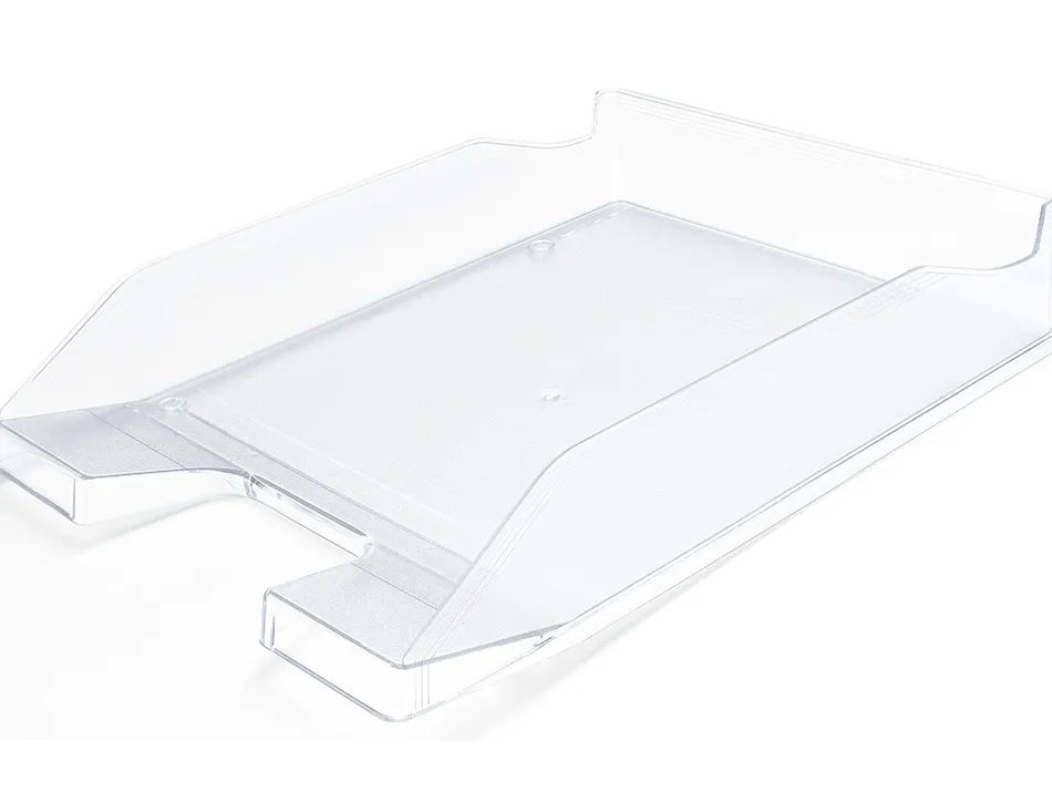 Corbeille à courrier q-connectpolypropylène documents a4+ 240x320mm empilable 350x255x65mm coloris cristal