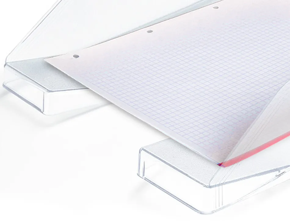 Corbeille à courrier q-connectpolypropylène documents a4+ 240x320mm empilable 350x255x65mm coloris cristal
