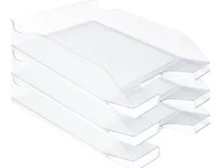 Corbeille à courrier q-connectpolypropylène documents a4+ 240x320mm empilable 350x255x65mm coloris cristal