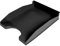 Corbeille à courrier q-connectpolypropylène documents a4+ 240x320mm empilable 350x255x65mm coloris noir opaque
