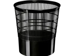 Corbeille à papier cep ajourée polypropylène 16l bonne stabilité hauteur 317mm diamètre 300mm noir